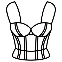 Minimal Bustier Vector on White
