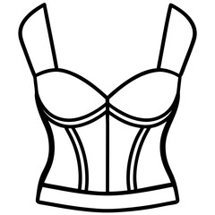 Minimal Bustier Vector on White