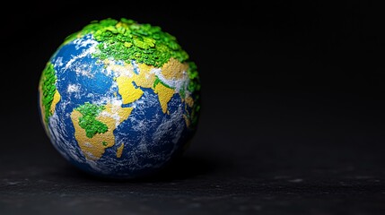 Fototapeta premium Green Planet Earth Globe Model Sustainable Ecology