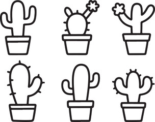 Cactus Vector Icon Set