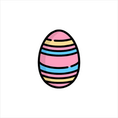 easter egg on white background
