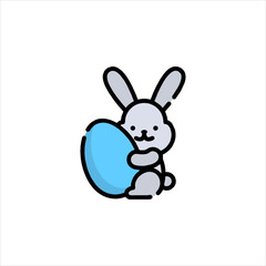 easter bunny with egg