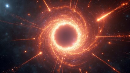 Orange Red Energy Vortex Special Effect Image