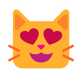 Cat with Heart Eyes, Loving Cat, Smitten Kitten