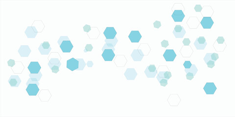  Medical, technology or science design Vector Geometric abstract background with soft green hexagons. 