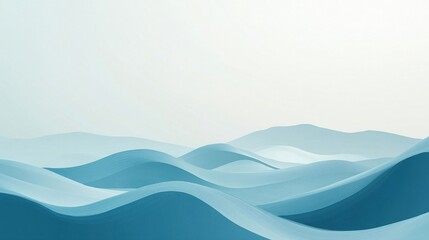 Fototapeta premium serene blue wave abstract background