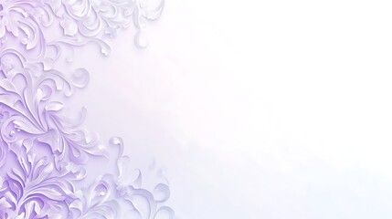 Lavender Floral Paper Design Border.