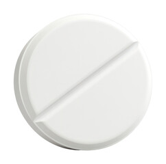 PNG A white round pill isolated pharmaceutical medication.