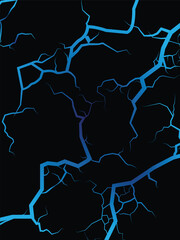 Gradient blue thunder lightning vector background