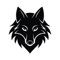 Obraz premium pack of wolves silhouette on white background wolves pack