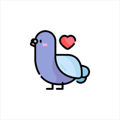 dove with heart