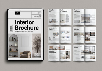 Digital Interior Design Brochure Template