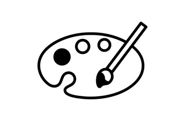 パレットのシンプルアイコンベクターイラスト