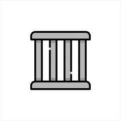 column isolated on white