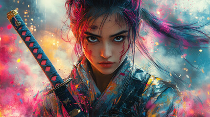 Fierce female warrior