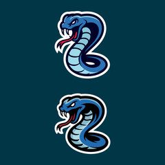 Aggressive Viper Snake Mascot Design