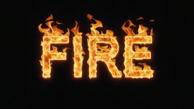 Ignite your designs with this dynamic fiery text effect of the word FIRE, perfect for hot promotions, burning deals, and impactful statements that demand attention