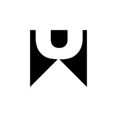 Modern MU Monogram Logo Design Clean and Minimalist Style