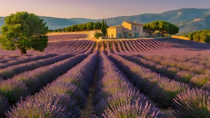 Lavender Fields at Dusk: A Provence Dream