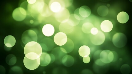 Fototapeta premium Abstract Green Bokeh Lights Background Shiny Blurred Circles