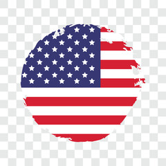 USA brush stroke flag vector illustration. Vector