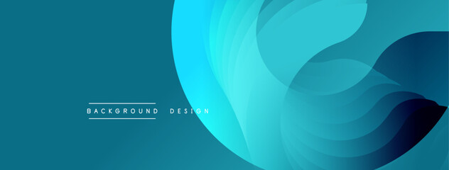 Abstract fluid shapes, vibrant teal hues, modern design. Minimalist composition, smooth gradients create dynamic visual flow. Background element.