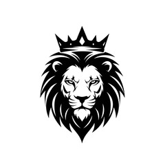 Obraz premium Majestic Lion King Crowned Symbol of Power and Royalty