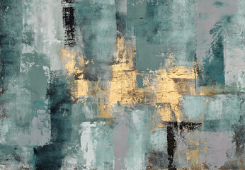 Contemporary abstract painting with bold lines and geometric shapes, perfect for adding a modern touch to spaces that need a stylish and artistic focal point