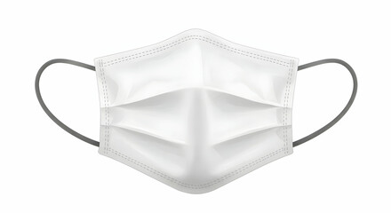 Protective Face Covering Isolated on White Background