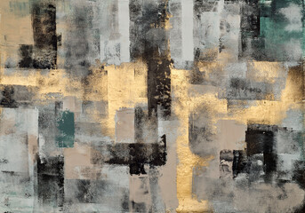 Bold and expressive abstract art with contrasting colors and striking lines, perfect for modern and vibrant interiors