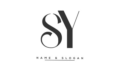 Fototapeta premium SY, YS Abstract Letters Logo Monogram