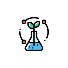 vector illustration of a flask