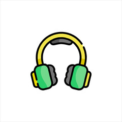 headphones on white background