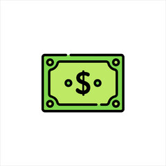 vector illustration of a green dollar sign