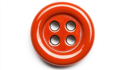 Fototapeta premium A red button with four holes.
