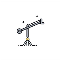 crane on a white background