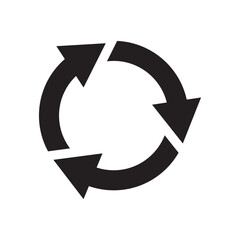 Circular Recycling Arrows Icon Design