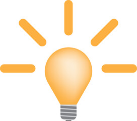 Bulb Lamp WIth Rays Icon