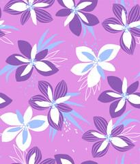 pattern on a colorful background with a  wild  flowers of different sizes artwork for tattoo, fabrics, souvenirs, packaging, greeting cards and scrapbooking