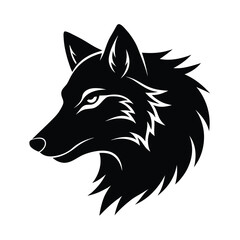 Naklejka premium wolf head site view