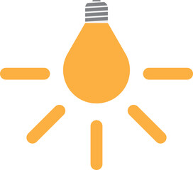 Bulb Lamp WIth Rays Icon