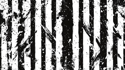Abstract Black and White Grunge Stripes Texture