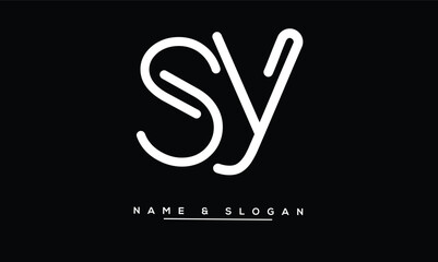 SY, YS Abstract Letters Logo Monogram