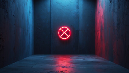 Artistic Anti-Drug Neon Sign on Textured Wall – International Day Illustration in 4K