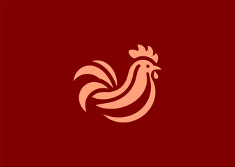 Rooster logo with bold and lively farm spirit