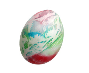 isolated decorative painted easter eggs