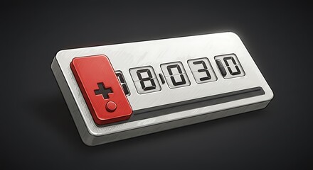 Digital Counter:  Sketch-Style Mechanical Number Display