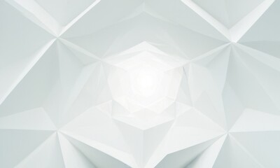Fototapeta premium A minimalist design featuring a white geometric pattern and a central light source