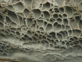 Porous rock surface texture