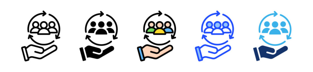 Customer Retention Icon Collection With Multiple Styles